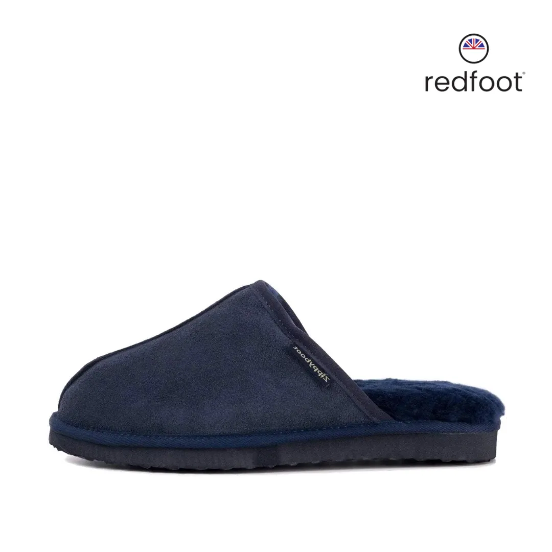 ALLEN NAVY SHEEPSKIN SLIPPER MULE