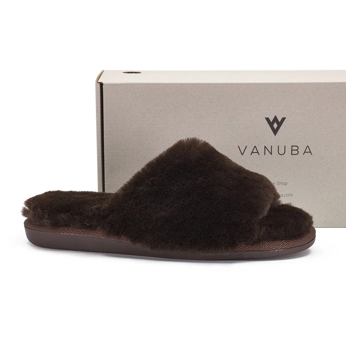 ANOA Chocolate sheep slippers