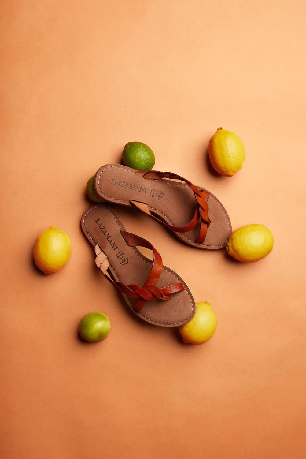 Ava Leren Dames Slippers Tan