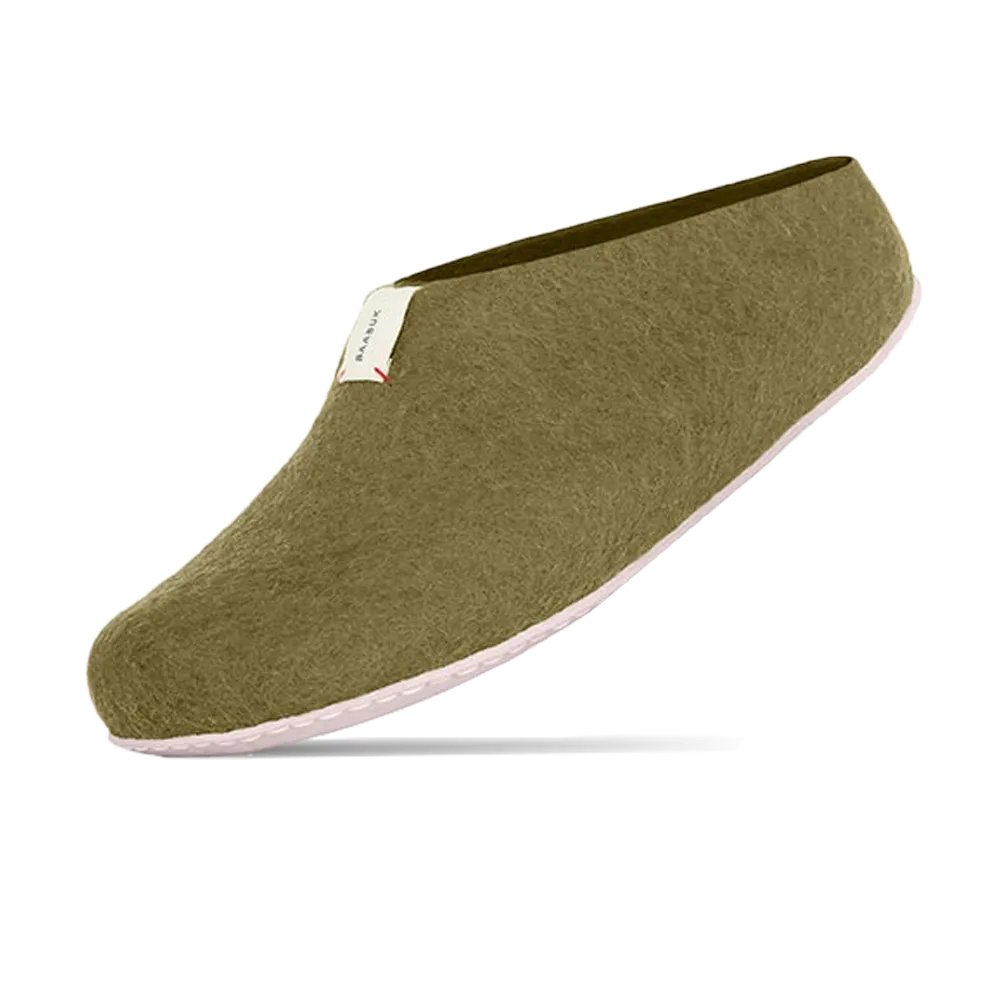 Baabuk Mel Wool Slippers Khaki