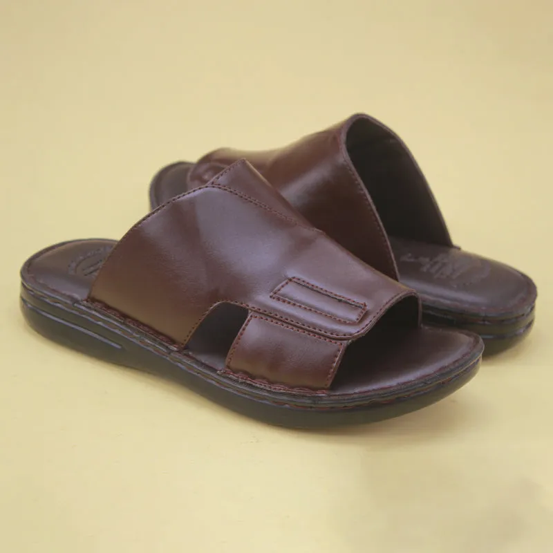 Brown medicated slippers