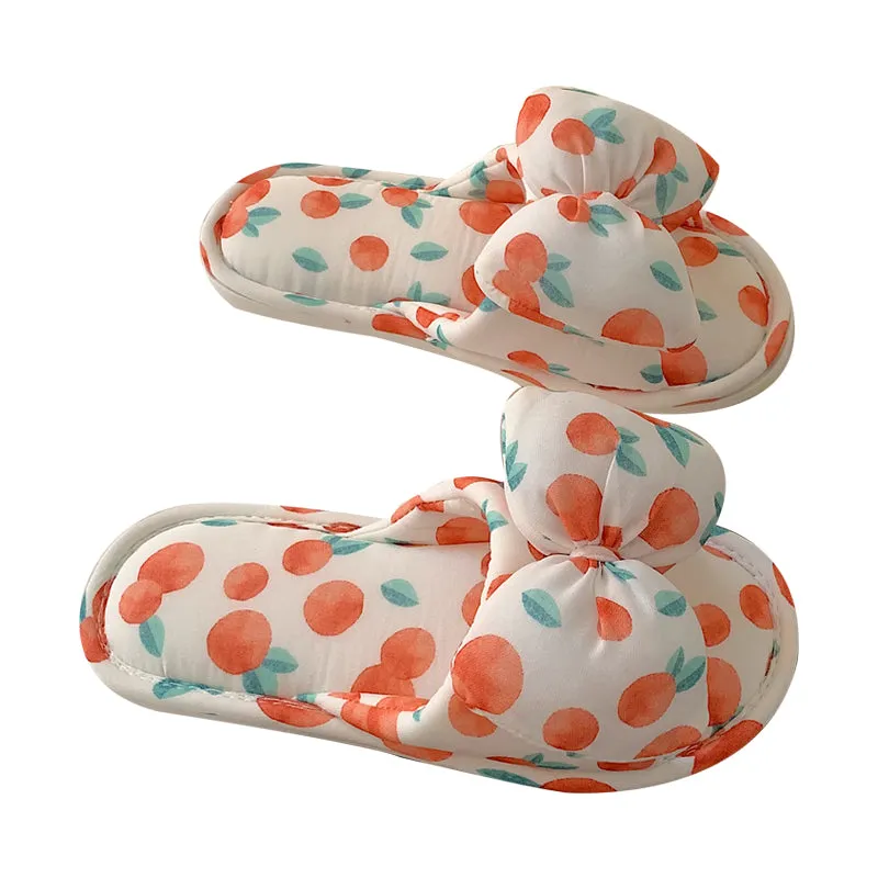 Cute Bow Soft Bottom Slippers