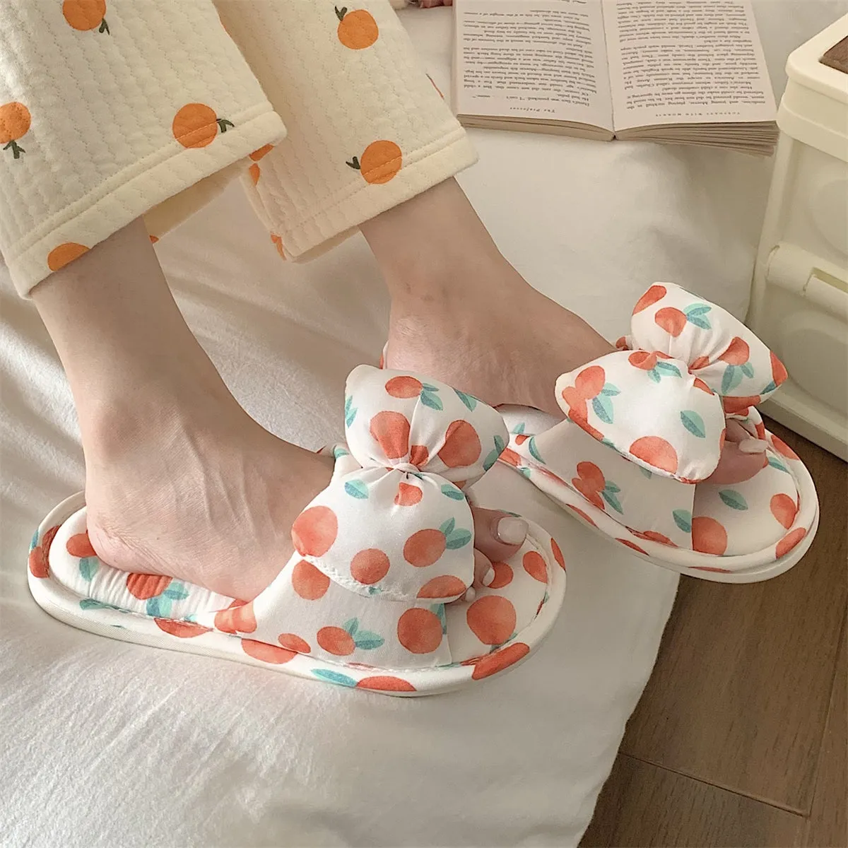 Cute Bow Soft Bottom Slippers