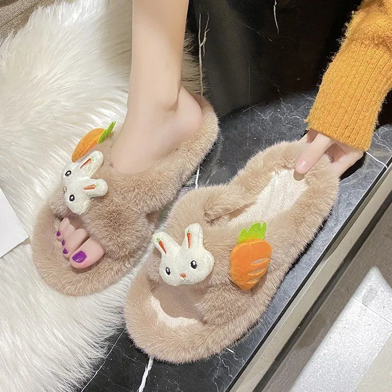 Cute Bunny Carrot Slippers