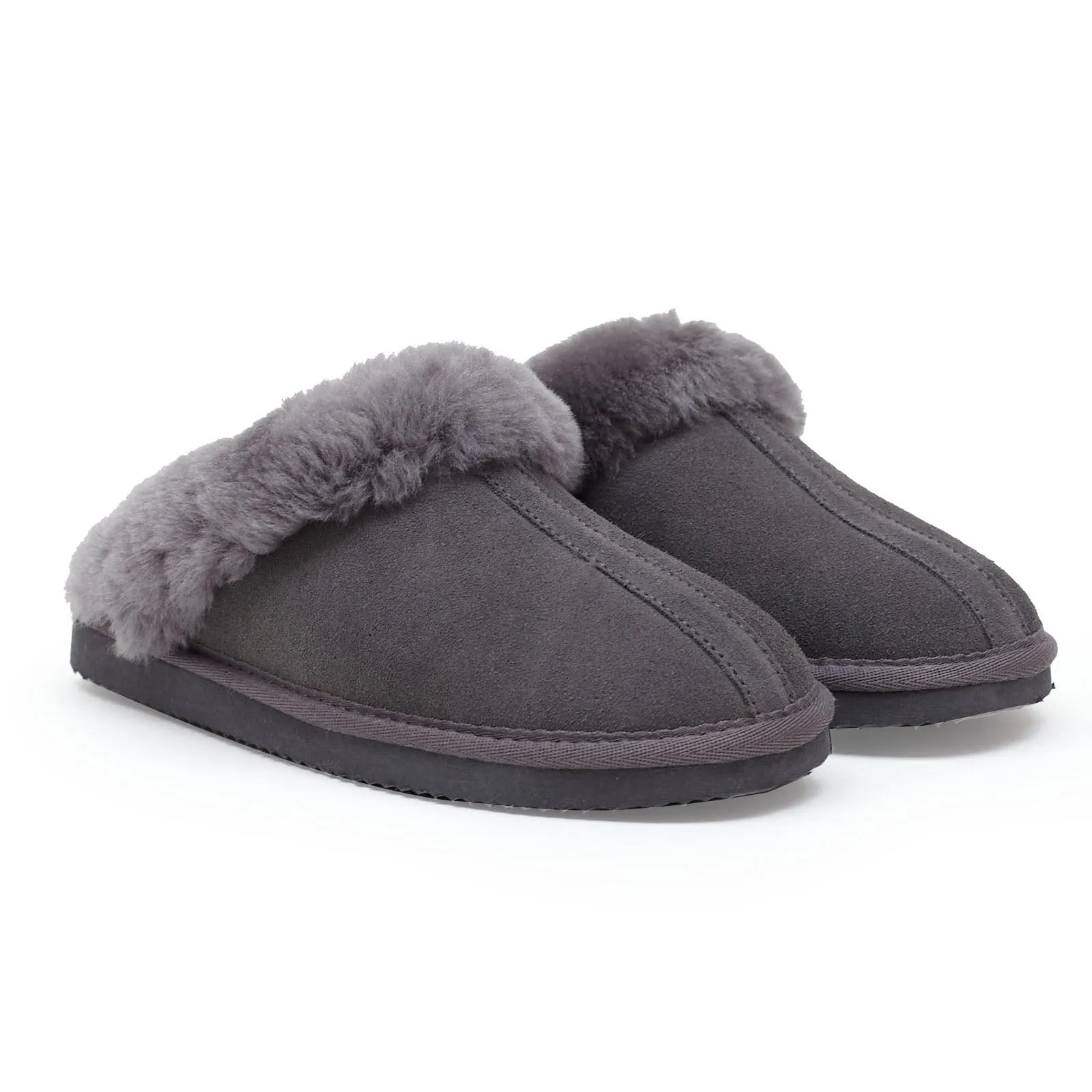 Dark Grey Wedge Slipper