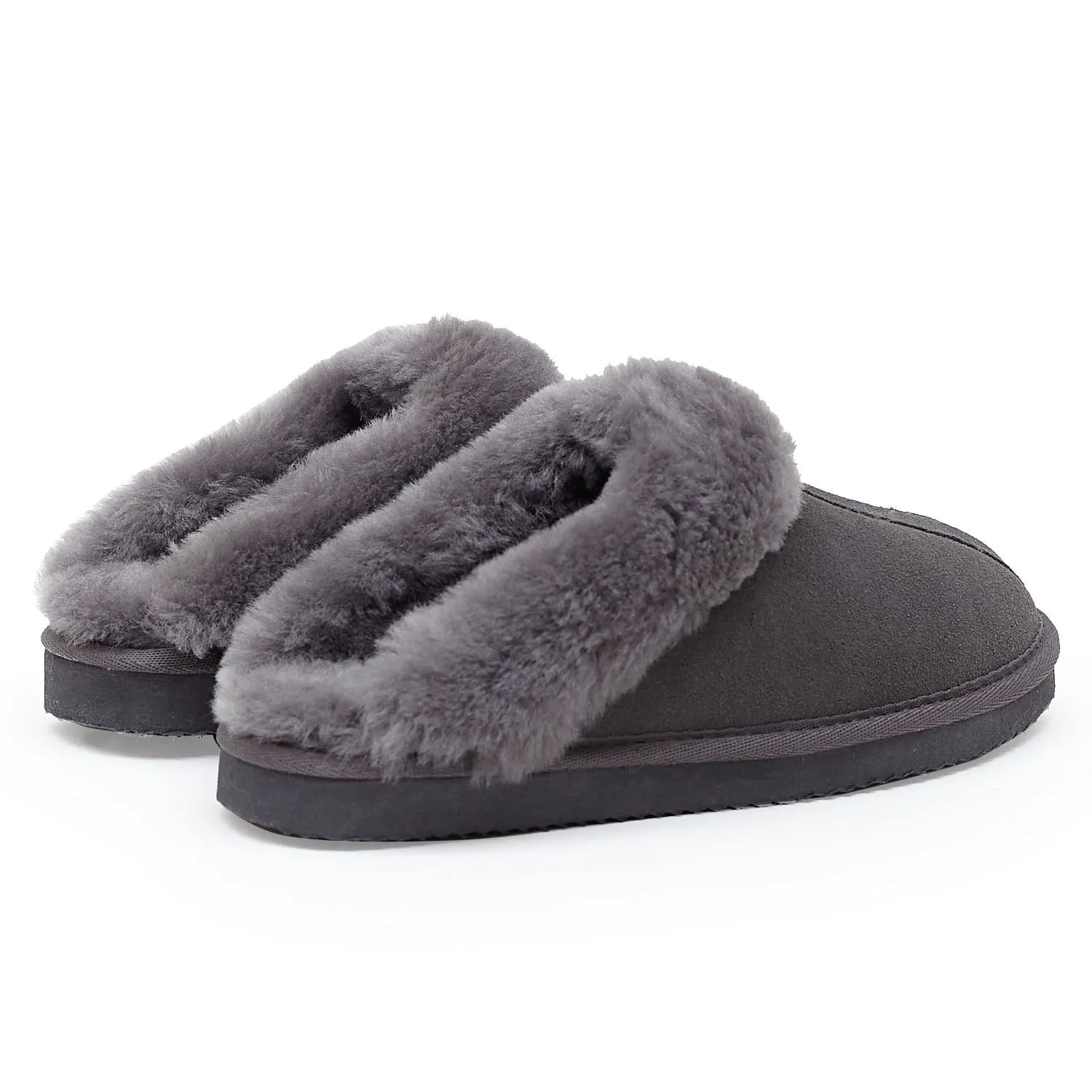 Dark Grey Wedge Slipper