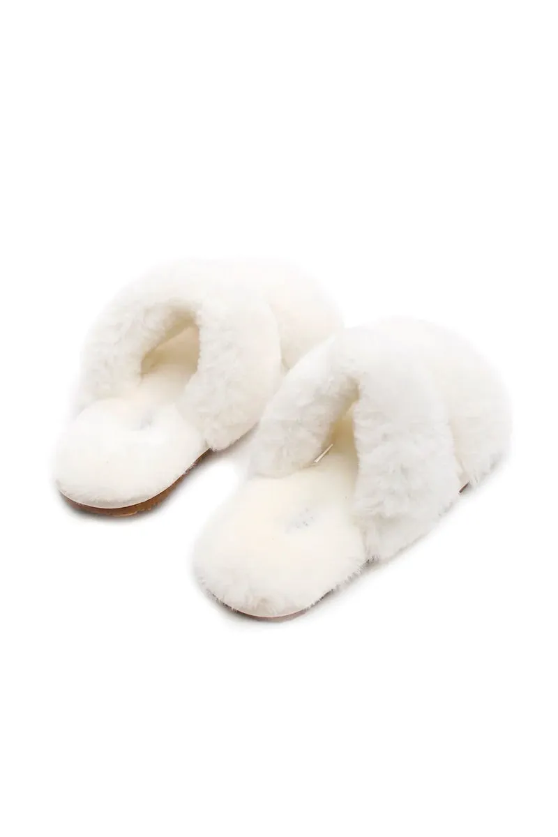 DOUBLE STRAP SLIPPER-MILK