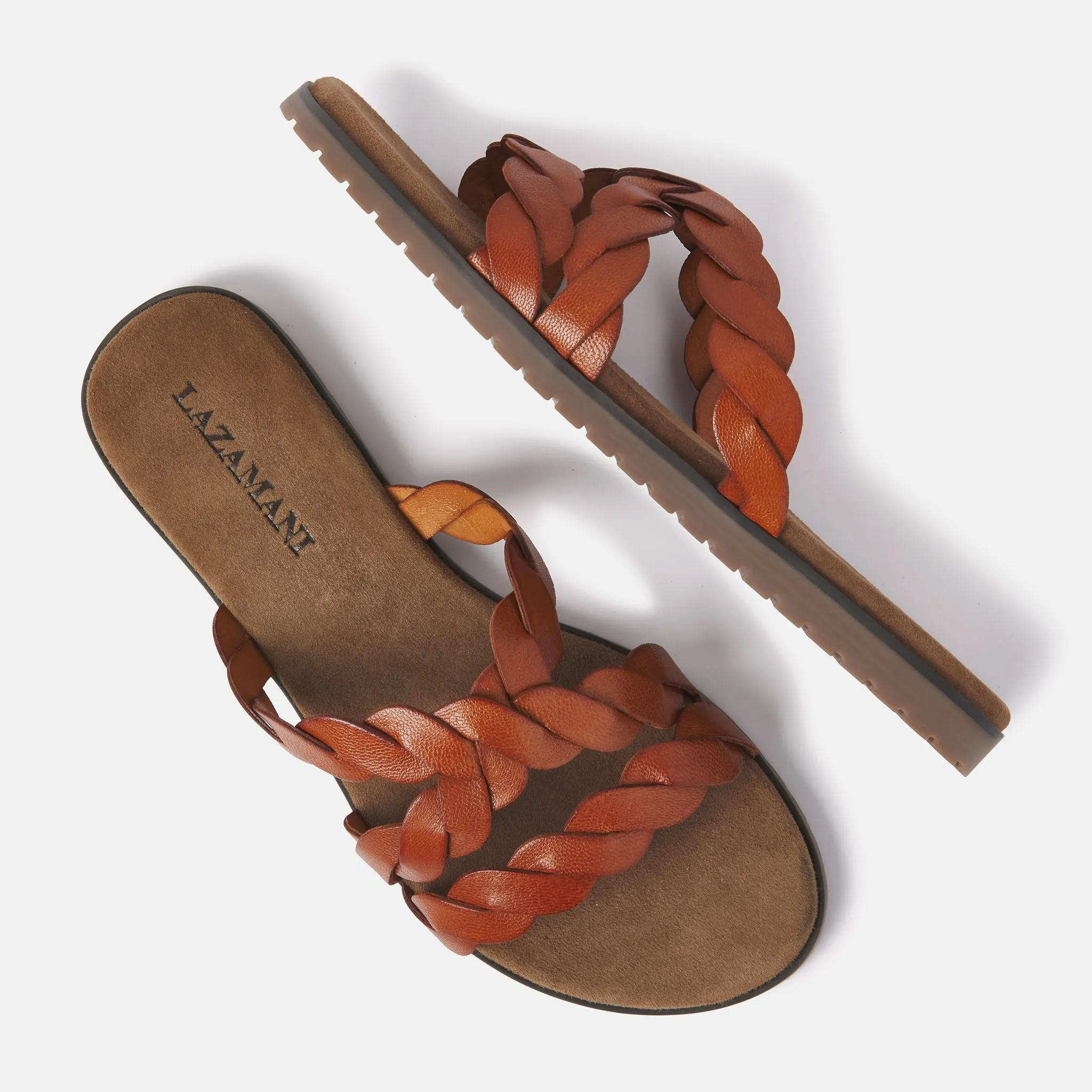 Eden Leren Dames Slippers Tan