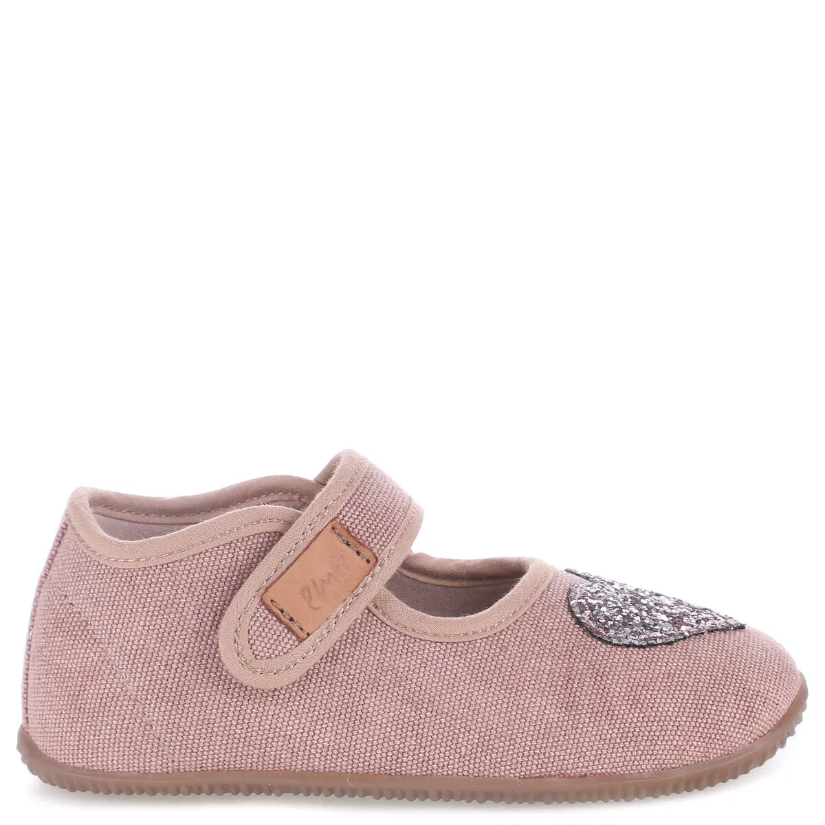 (EK4000-12) Emel slippers ballerina - Pink Sparkly heart