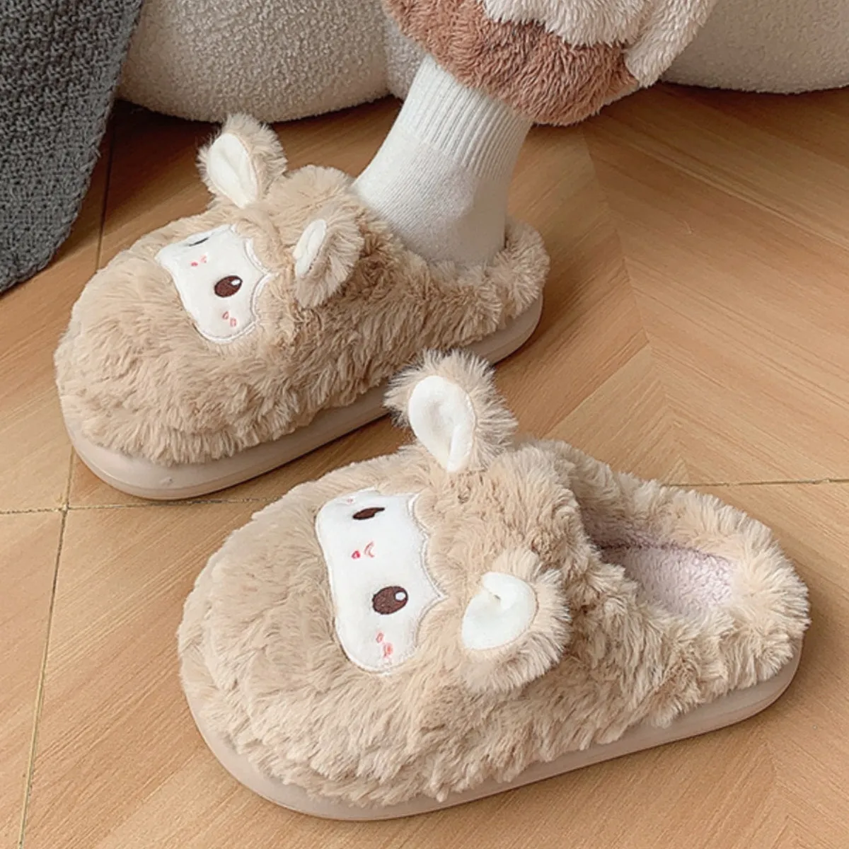 Fluffy Little Sheep Warm Slippers