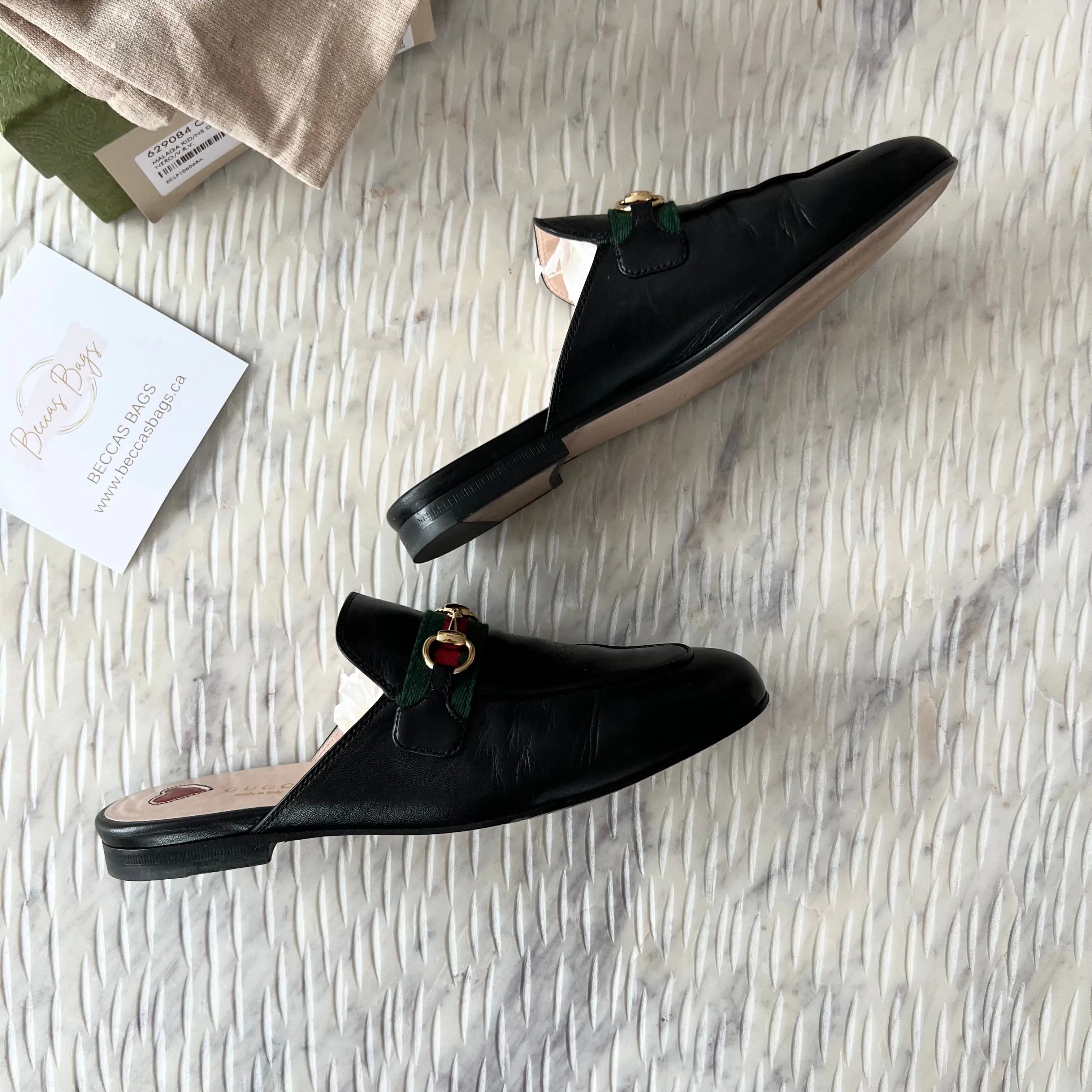 Gucci Princeton Leather Slippers