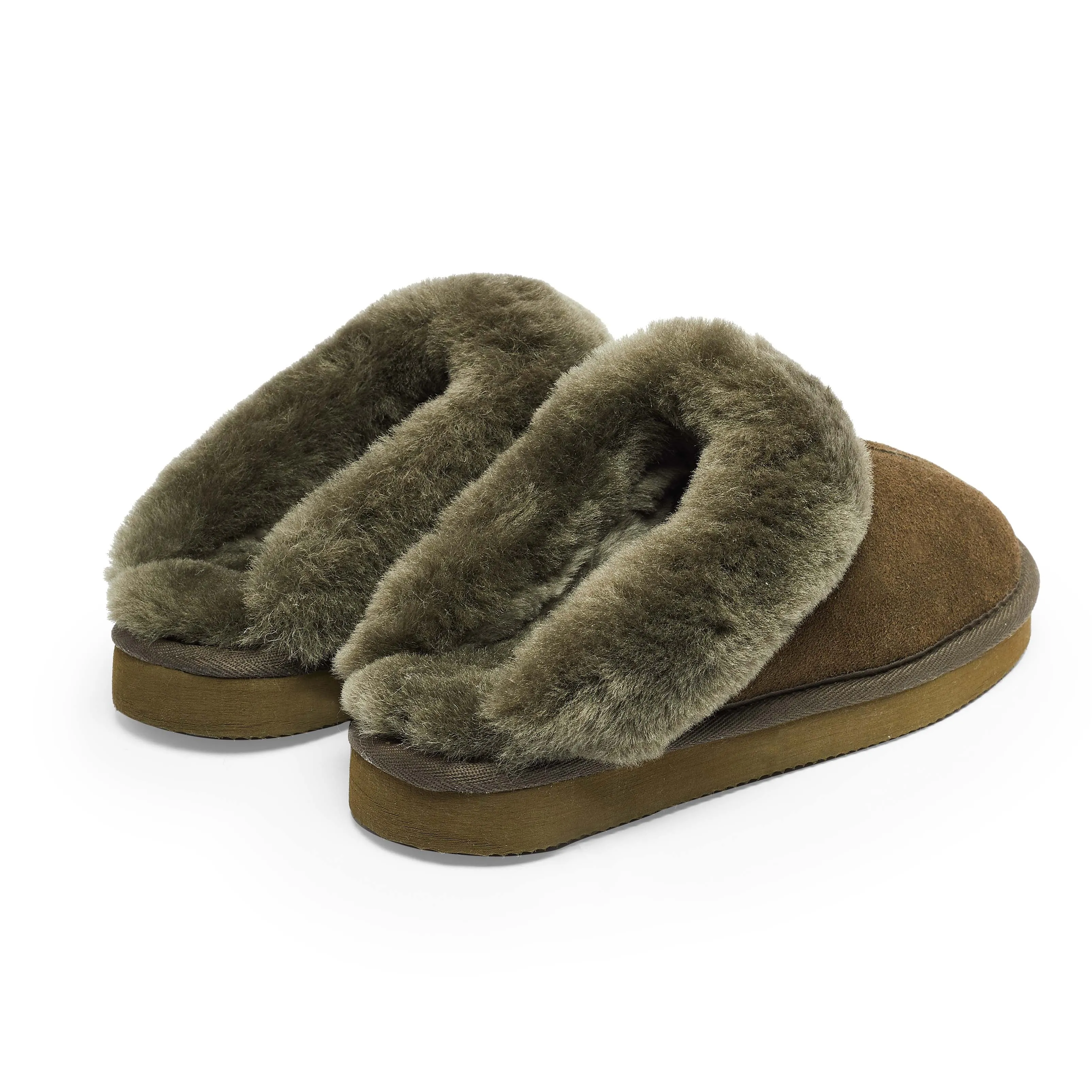 Khaki Wedge Slipper