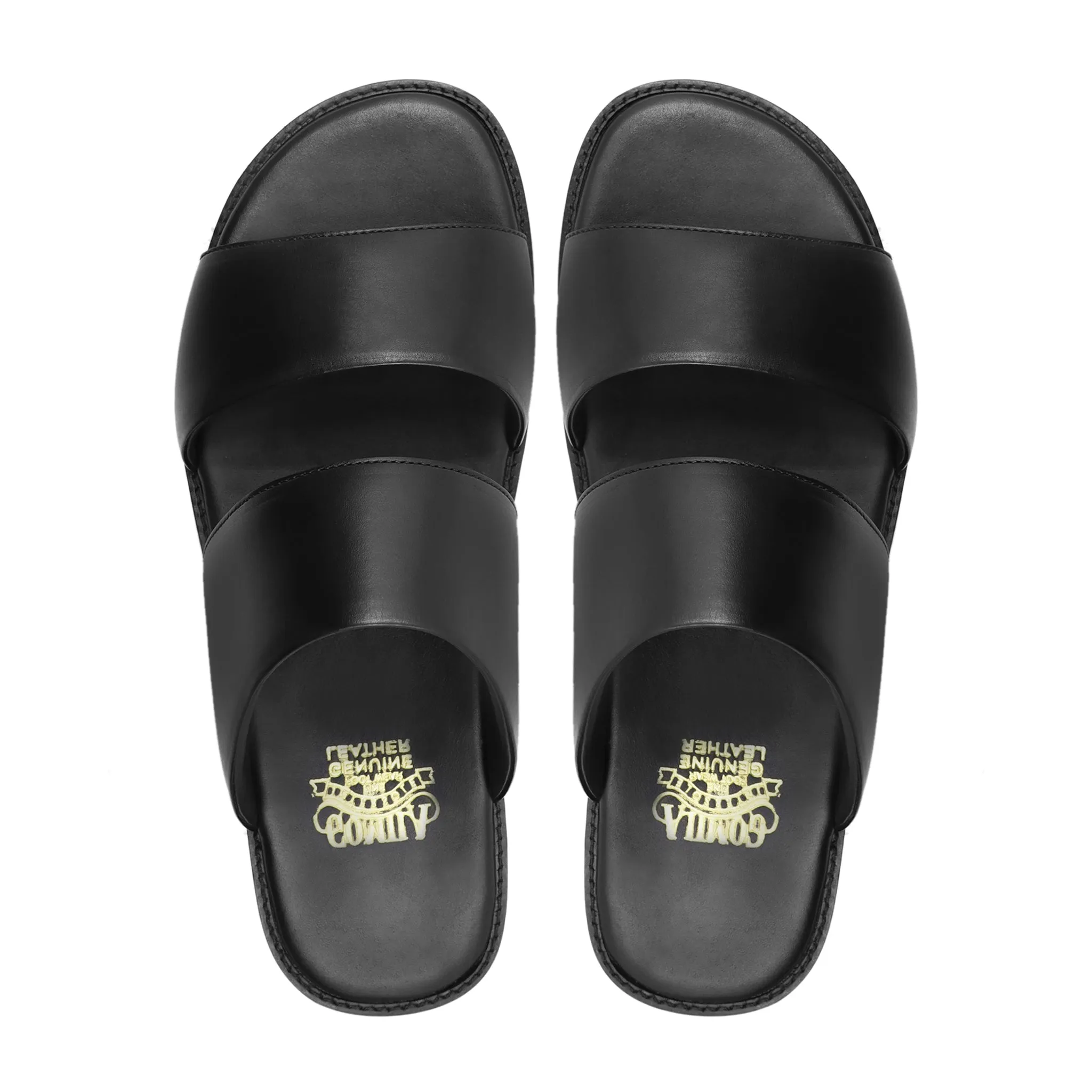 Laredo - Men's Black Calf Leather Slipper