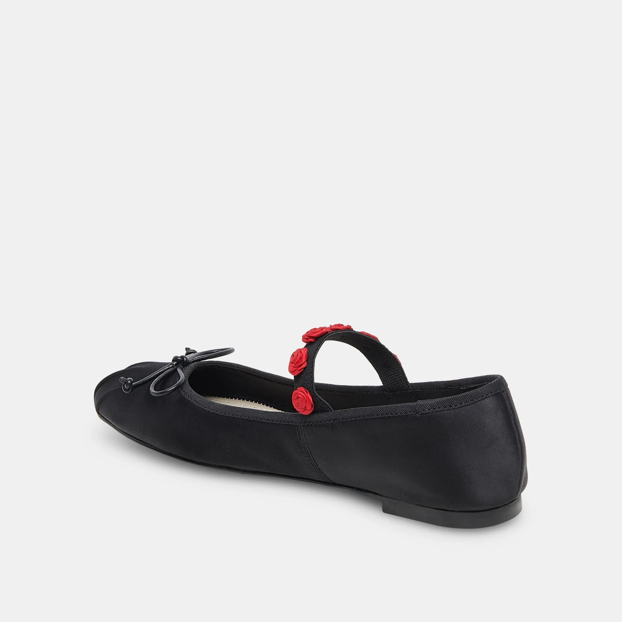 LILLY BALLET FLATS BLACK MULTI SATIN