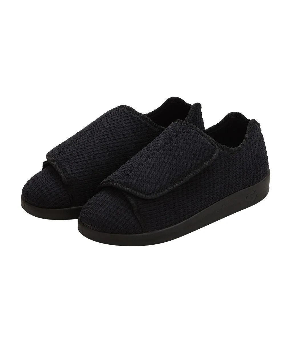 Men's Wide Non-Slip Indoor Slippers with Easy Closures