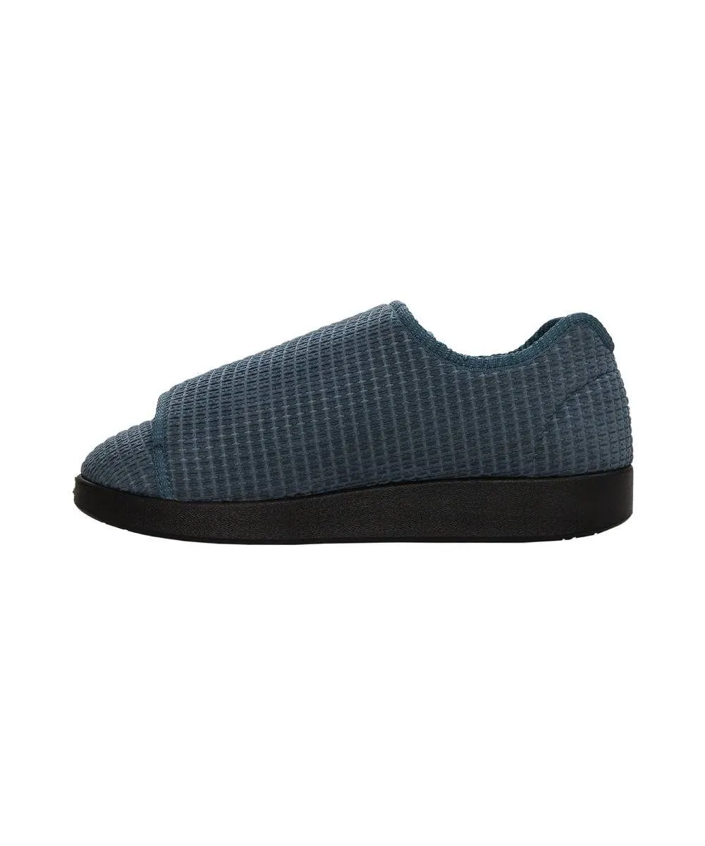 Men's Wide Non-Slip Indoor Slippers with Easy Closures