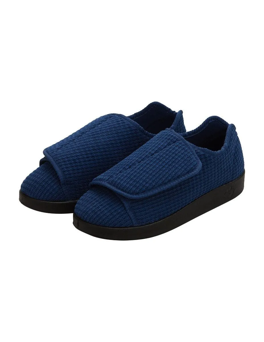 Men's Wide Non-Slip Indoor Slippers with Easy Closures