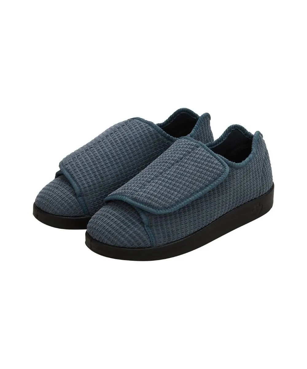 Men's Wide Non-Slip Indoor Slippers with Easy Closures