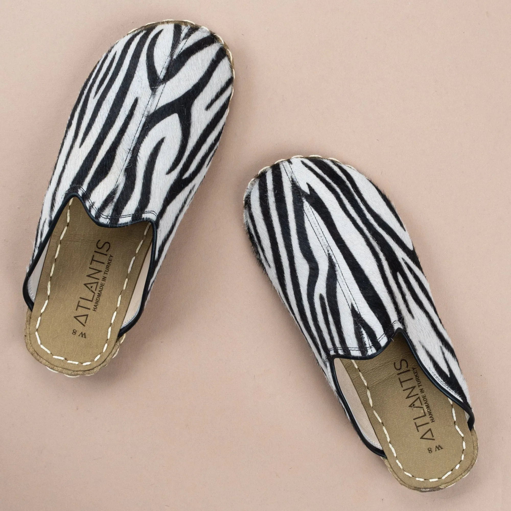 Men's Zebra Barefoot Slippers