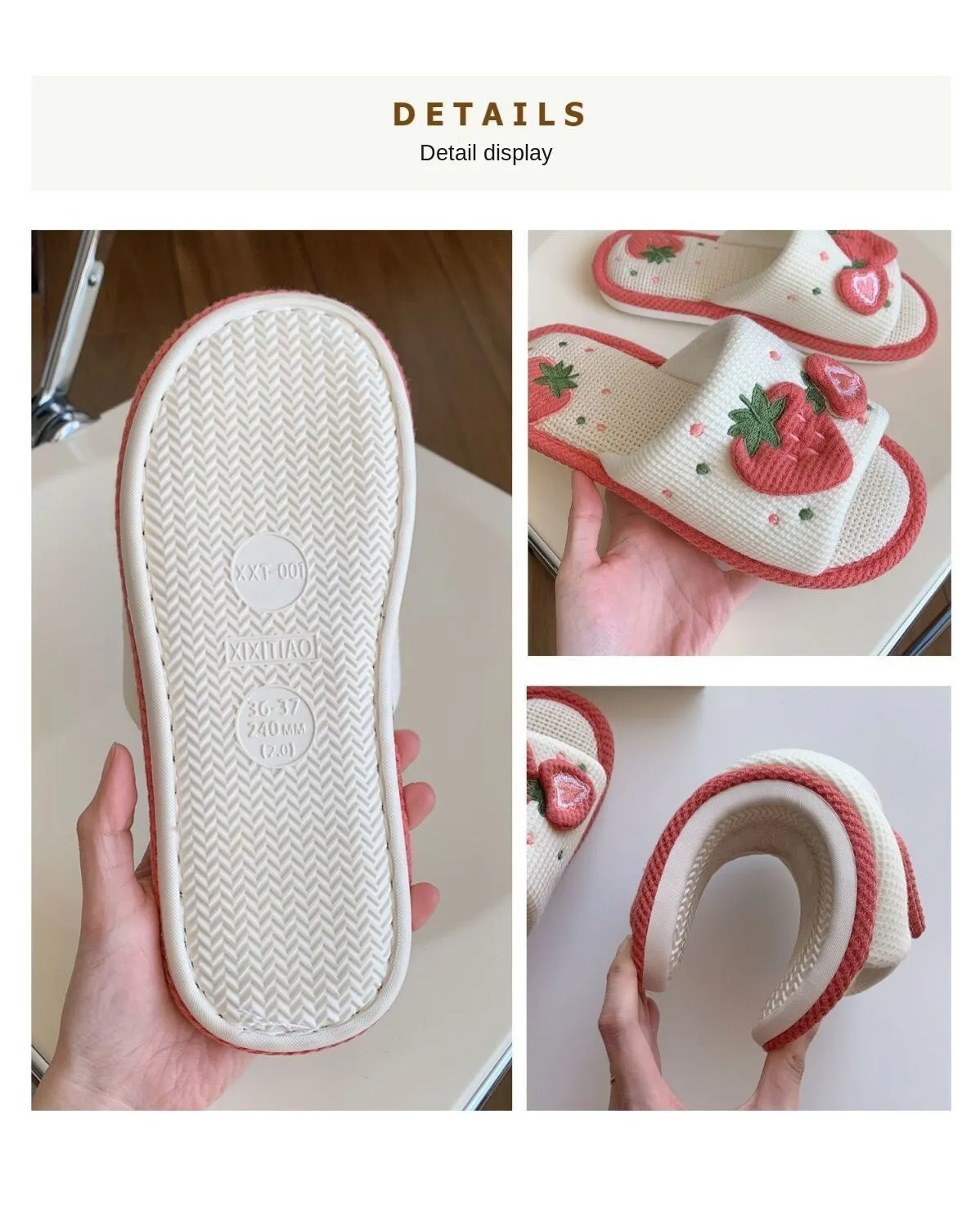 Milky strawberry slippers MK18566