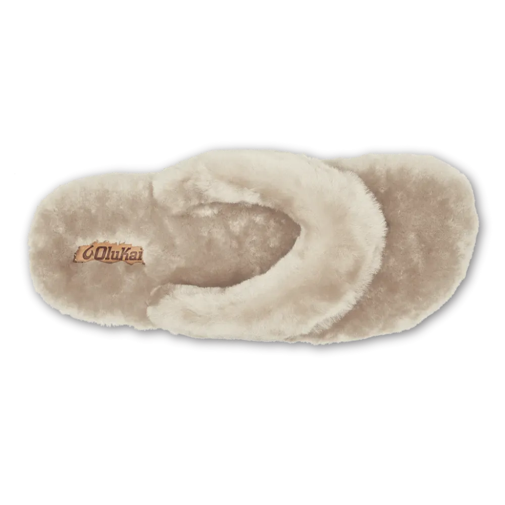 Olukai Women's Kipe'a Heu Shearling Slipper - Tapa