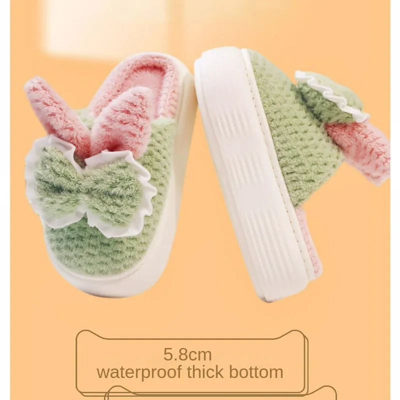 Pastel Bunny and Bows Cute Slippers ON894