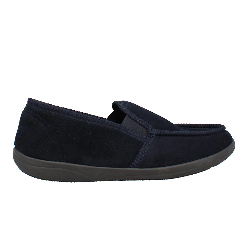 Paul Wide Fit Men's Easy Slip On Warm Lined Slipper