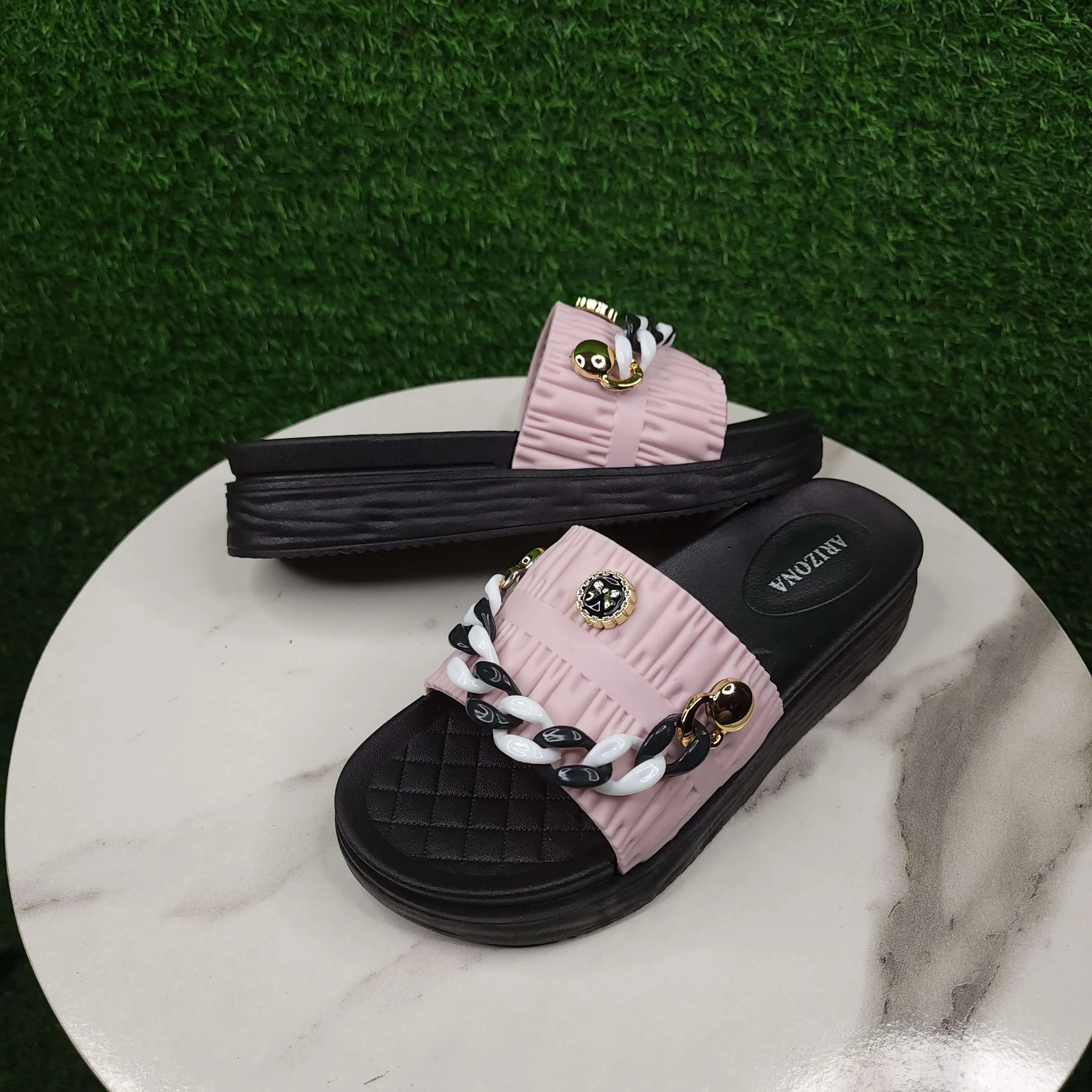 Pink Chain Slides