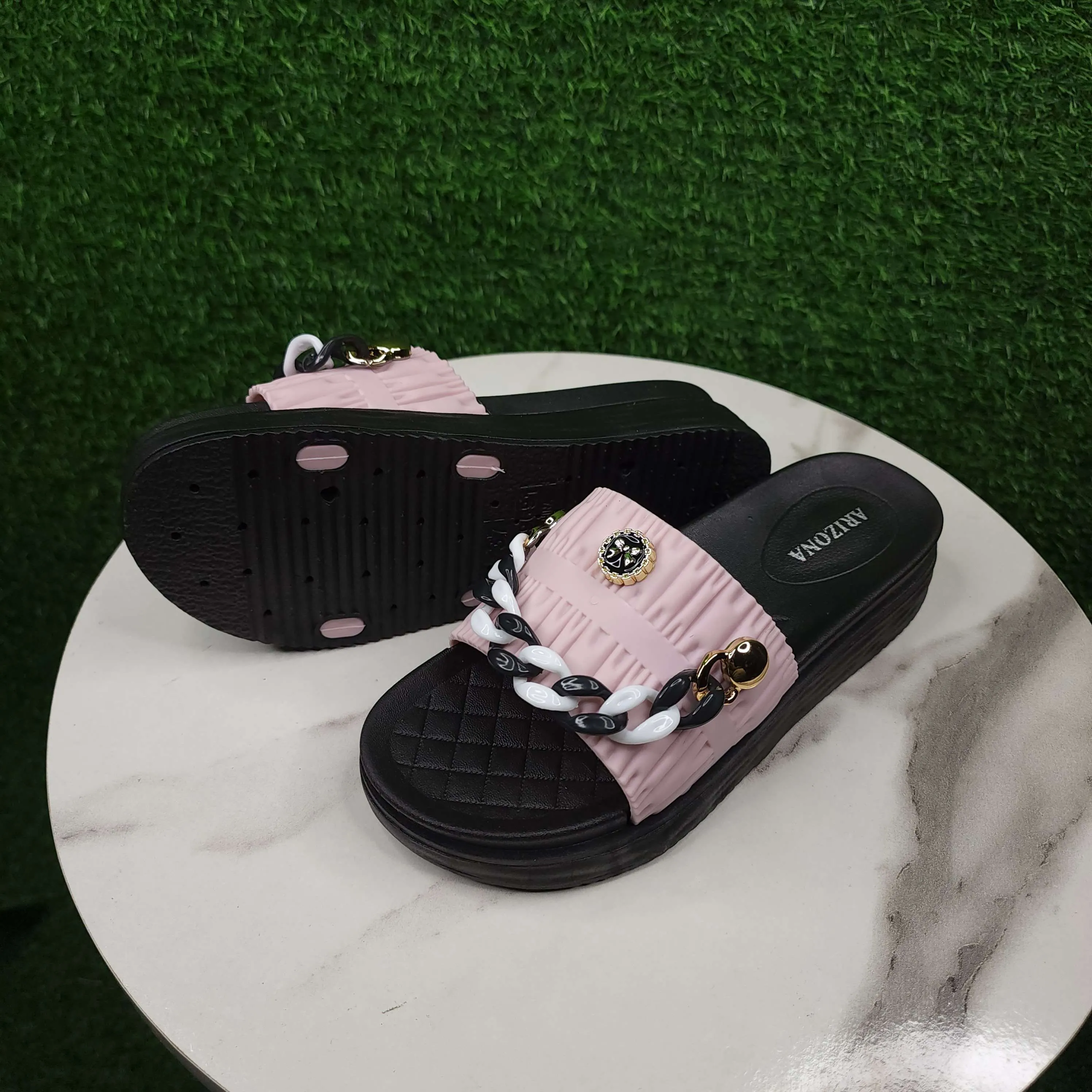 Pink Chain Slides