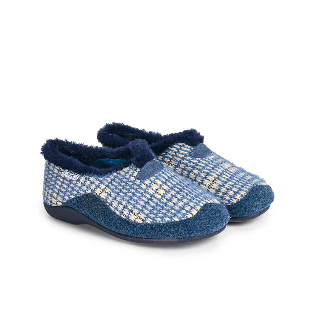 Slippers Camping Cuadros Chanel Azul