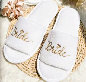 SLIPPERS- EMBROIDERED BRIDE