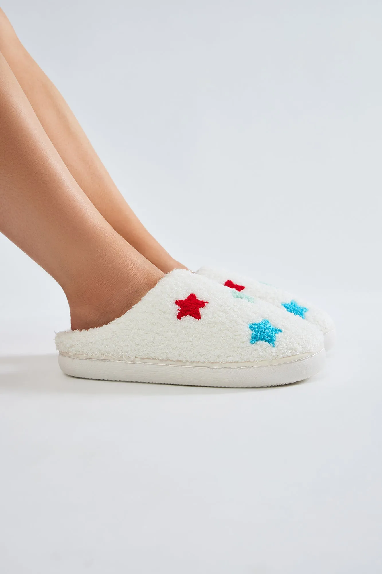 Starry Dreaming Slippers - White