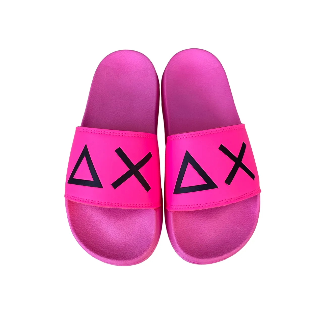 SUN 68 women's slipper with logo X34203 fuchsia fluorescent