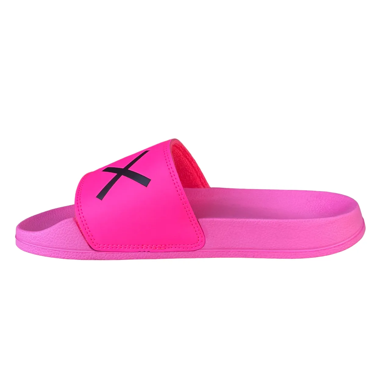 SUN 68 women's slipper with logo X34203 fuchsia fluorescent