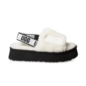 UGG Disco Slide White Slippers - Women's