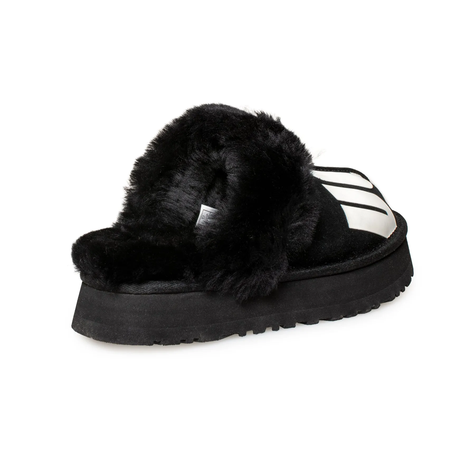 UGG Disquette Chopd Black Slippers - Women's