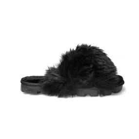 UGG Fuzzalicious Black Slippers - Women's