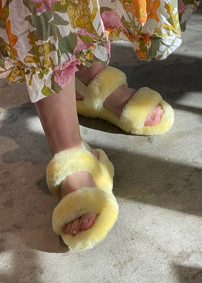 UGG Oh Yeah Slide Slippers - banana pudding