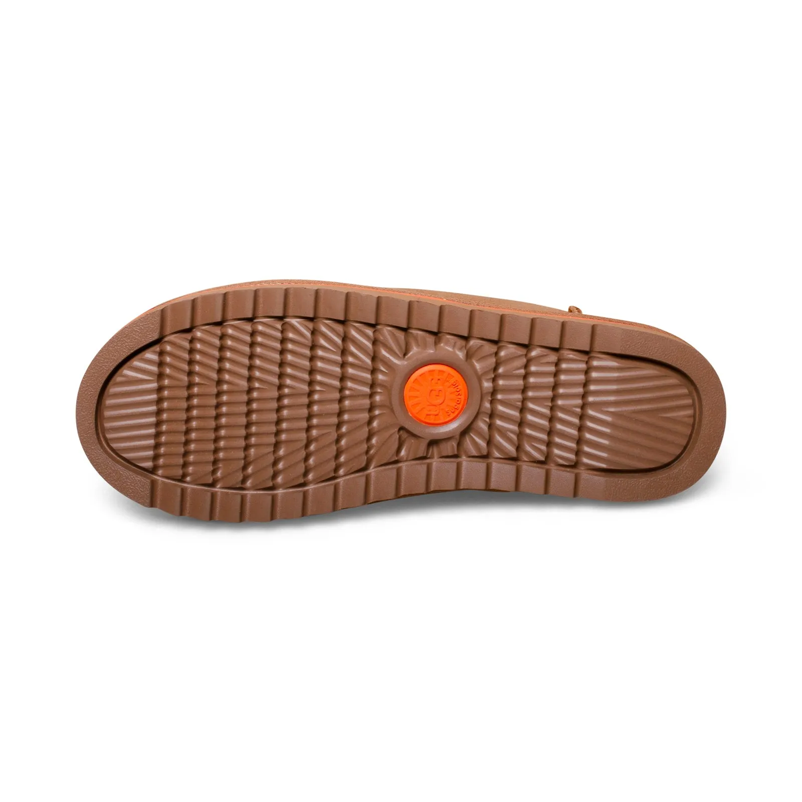 Mens UGG Tasman Cali Wave Slippers in Chestnut and Orange Soda