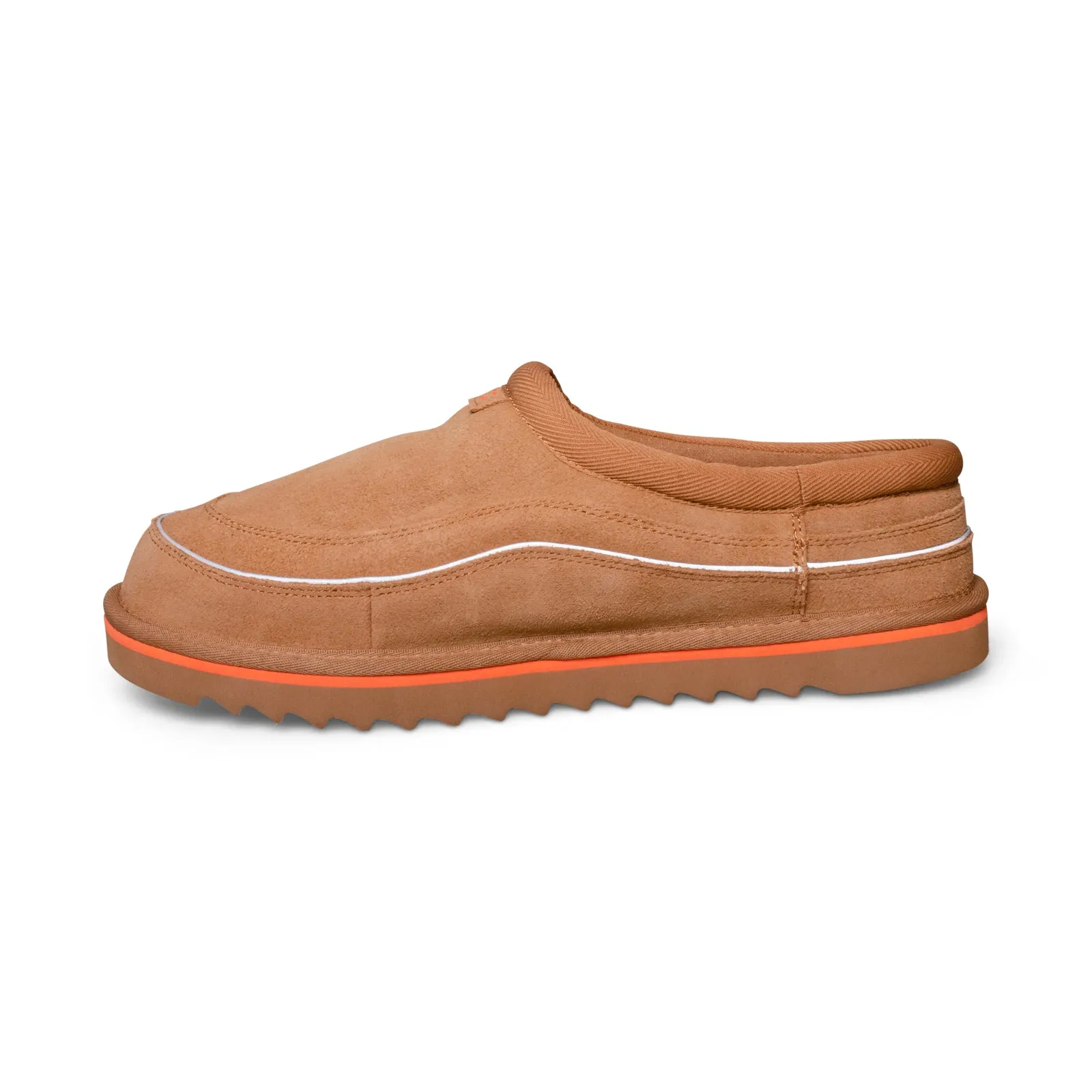 Mens UGG Tasman Cali Wave Slippers in Chestnut and Orange Soda