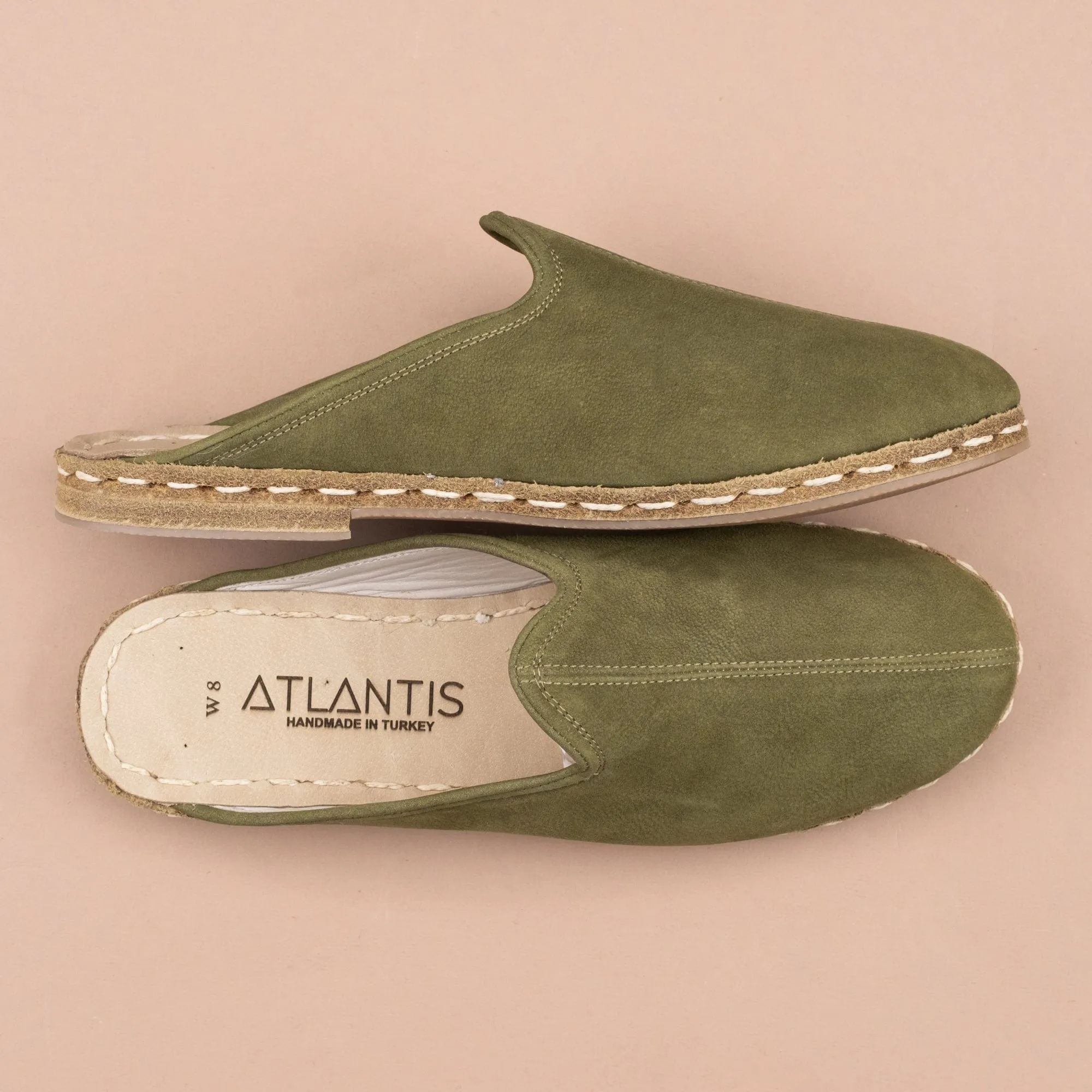 Women's Olive Slippers