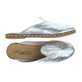 Women's Silver Slippers